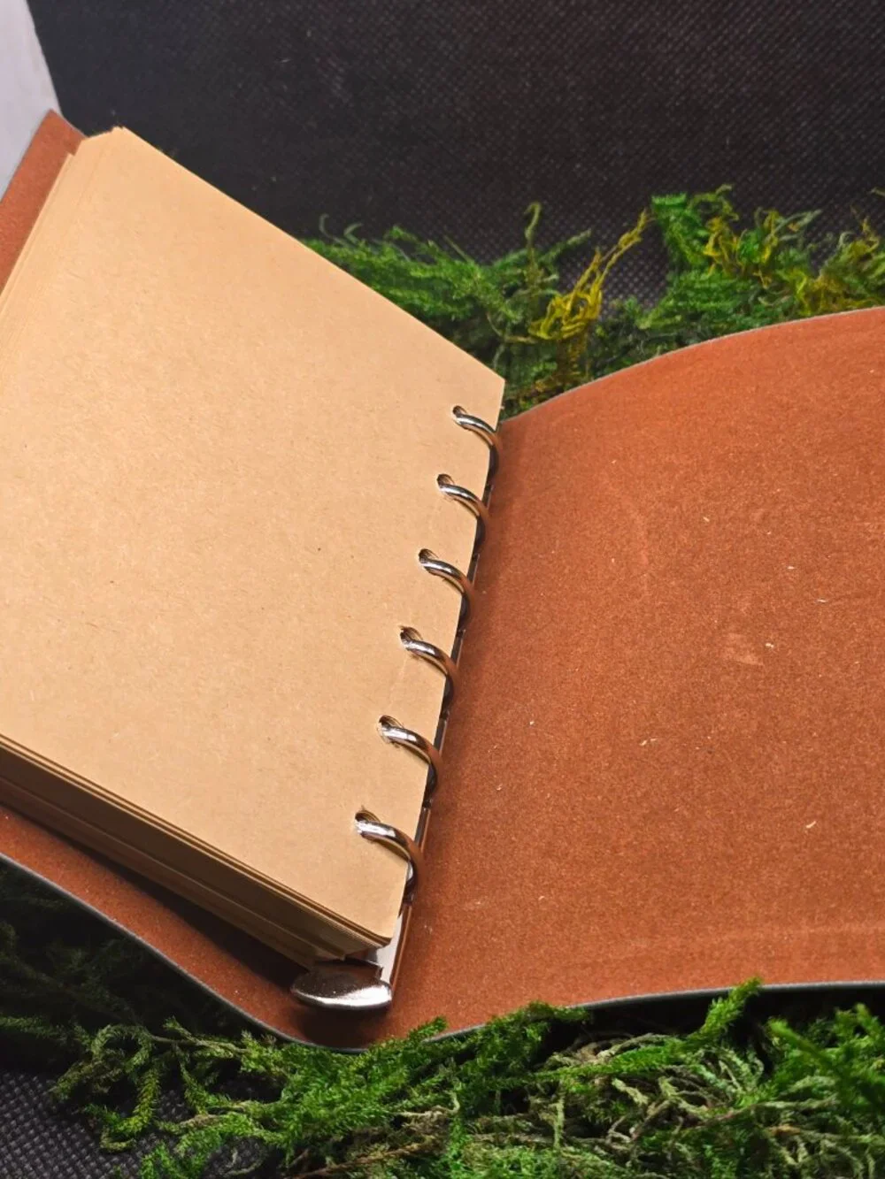 Blue Faux Leather Crystal Journal | Rose Quartz Amethyst Quartz